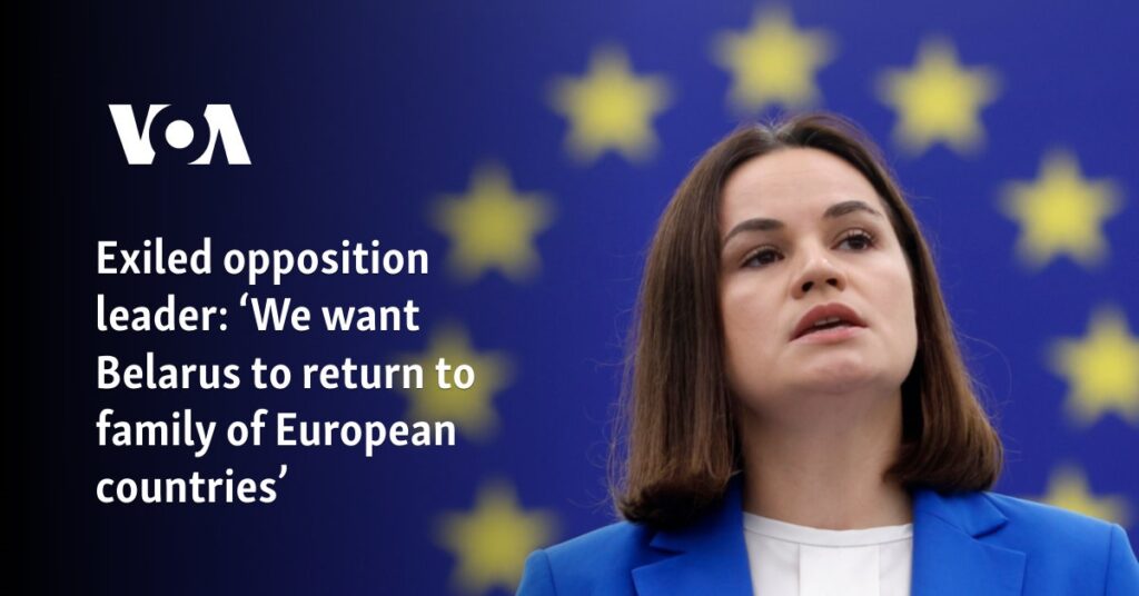 ‘We want Belarus to return to family of European countries’