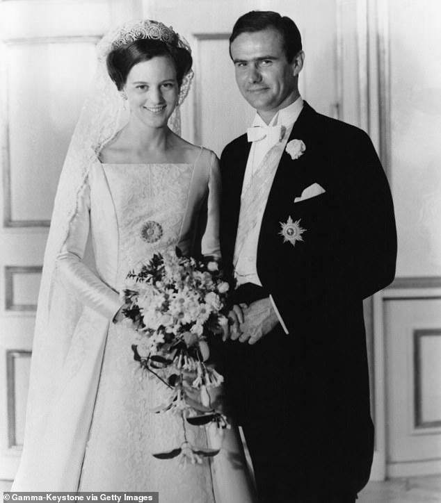 Margrethe married French diplomat Henri de Laborde de Monpeza at Holmen Church in Copenhagen in 1967