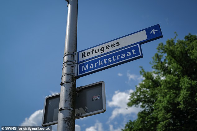 Signs direct new refugee arrivals in Ter Apel, The Netherlands (file picture)