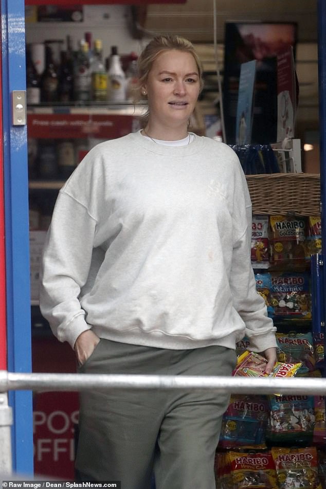 She seemed in good spirits as she picked up some sweets from a local shop