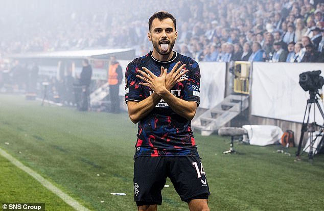 Winger Nedim Bajrami  celebrates giving his team the lead after just 56 seconds in Sweden.