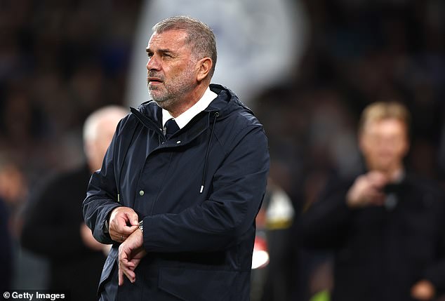 Spurs boss Ange Postecoglou fumed in the dugout as Dragusin was sent off early on