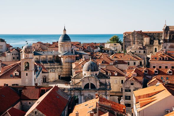 High angle view of buildings in city,Dubrovnik,Croatia