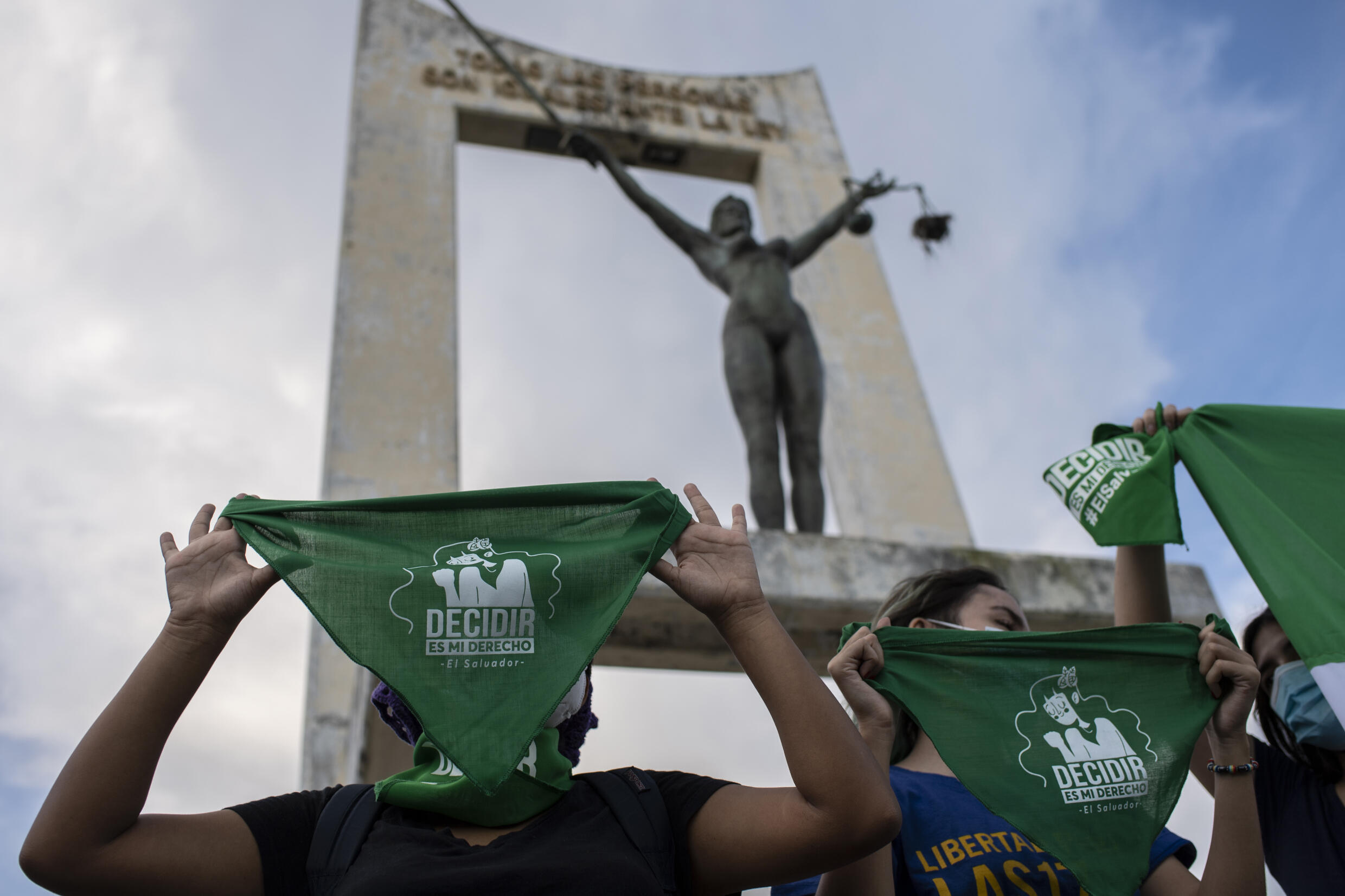 A demonstration calling to legalise abortion in El Salvador in September 2020