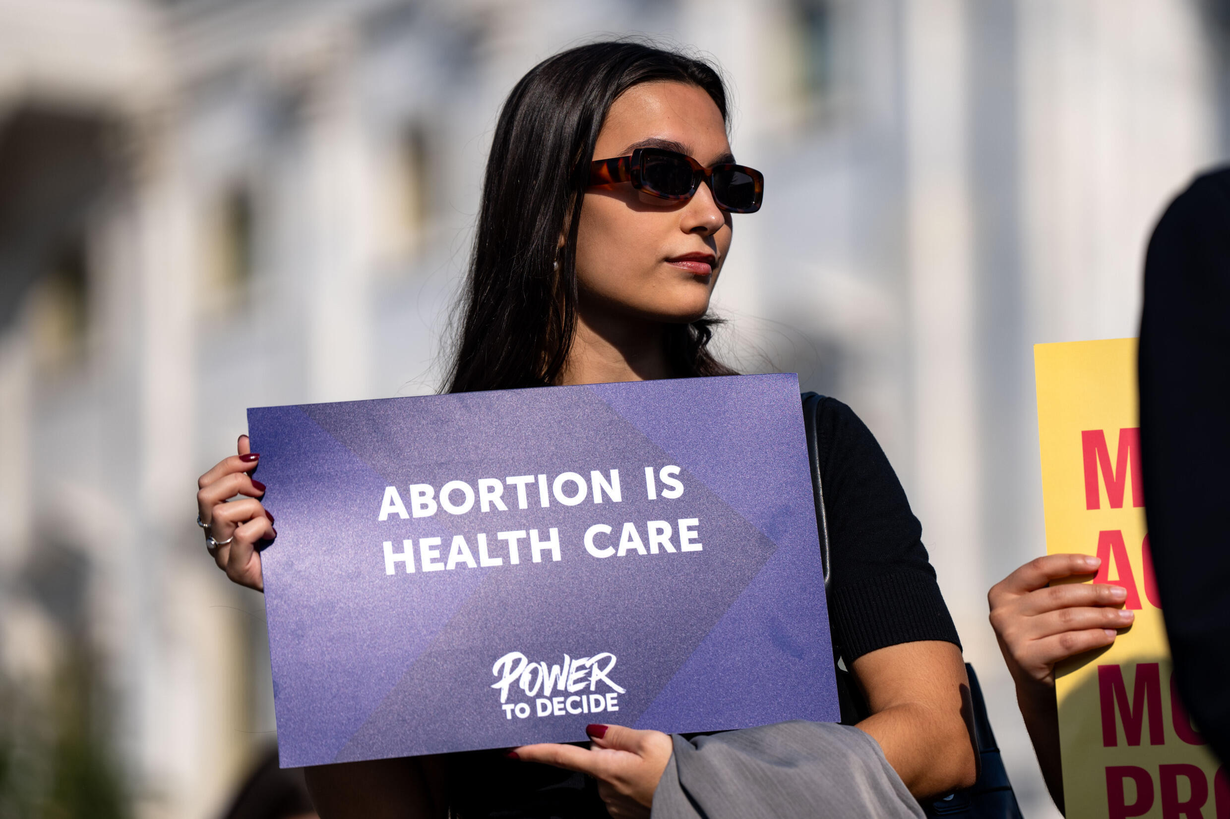 An abortion rights rally outside the US Capitol building in September 2024