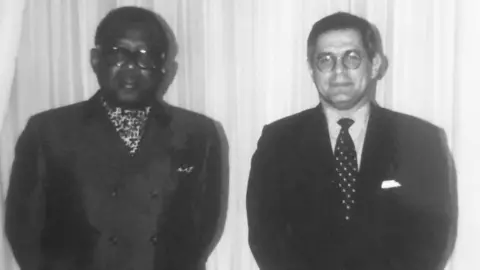 Robert Bourgi President Mobutu Sese Seko with Robert Bourgi