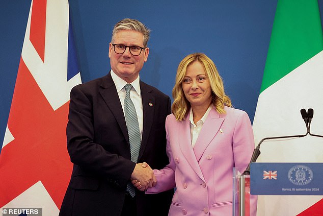 Earlier this month Prime Minister Sir Keir Starmer met Italian counterpart Giorgia Meloni in Rome and said he would look at Italy's plan to 'offshore' some asylum processing to Albania