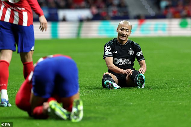 Maeda was also sent off for a challenge in the game with Atletico Madrid