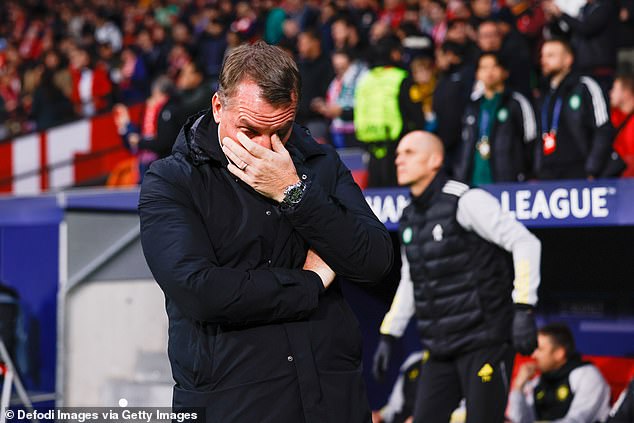 Manager Rodgers could hardly look as his best laid plans went up in smoke in Madrid