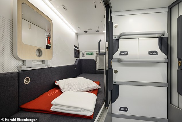 Sleeper compartments, as pictured here, offer ¿maximum cosiness¿, says Austrian Federal Railways (OBB)