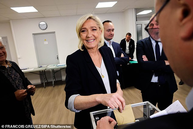 Marine Le Pen, an MP and figurehead in the party, today congratulated her Austrian ally in the European parliament, saying her party was 'delighted' with their win