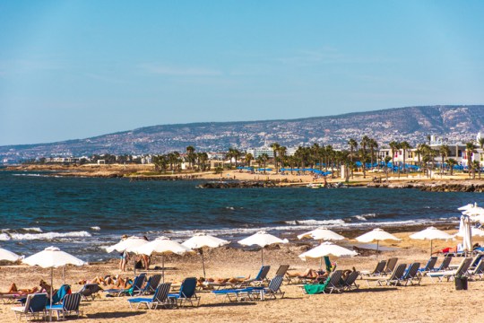 Lighthouse beach in Paphos, Cyprus