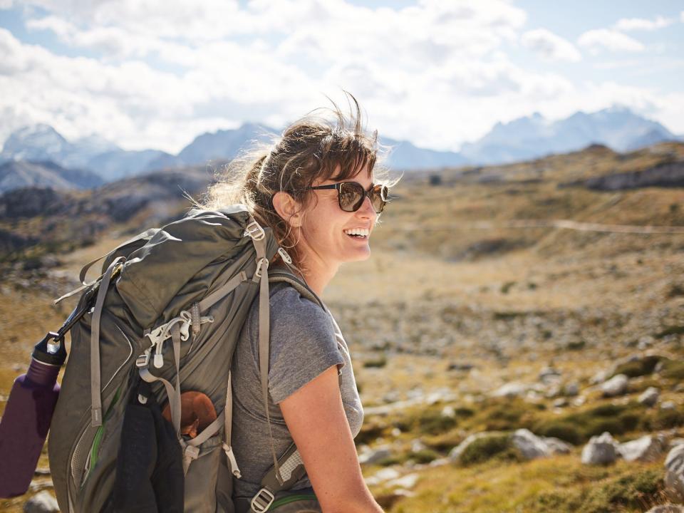 A woman backpacks in Northern Italy in an undated photo.