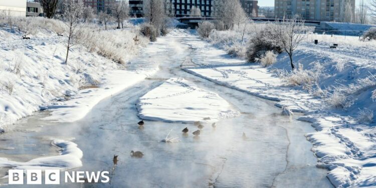 Central Spain records temperatures of -25C after snowstorm