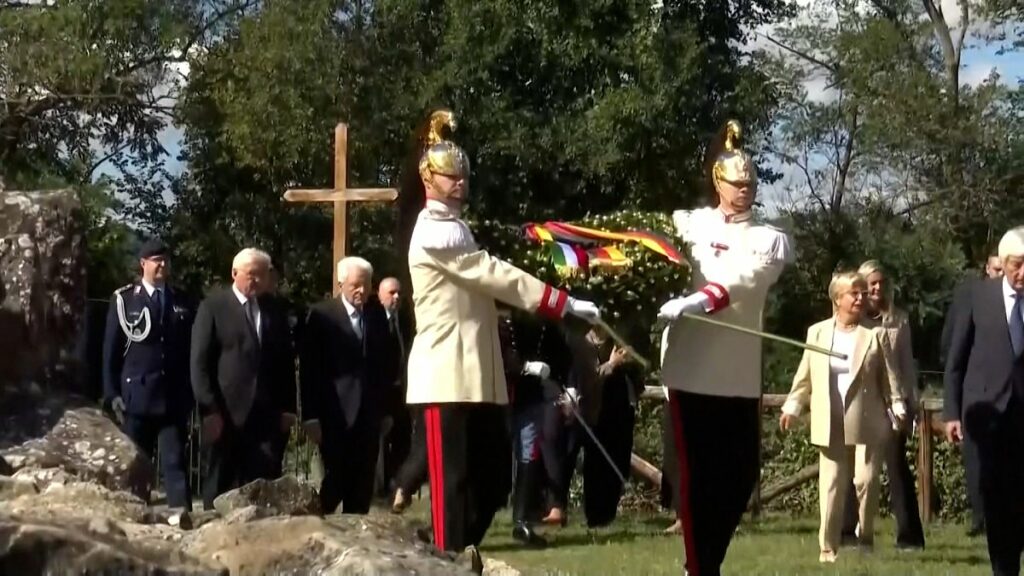 German and Italian Presidents attend 80th anniversary of World War II Marzabotto massacre