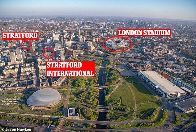 Stratford International station is connected to Stratford station by the Docklands Light Railway, with both hubs used by football fans heading to West Ham United's London Stadium