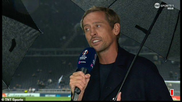 TNT Sports pundit and former Tottenham striker Peter Crouch revealed how the travel chaos affected his journey to the stadium