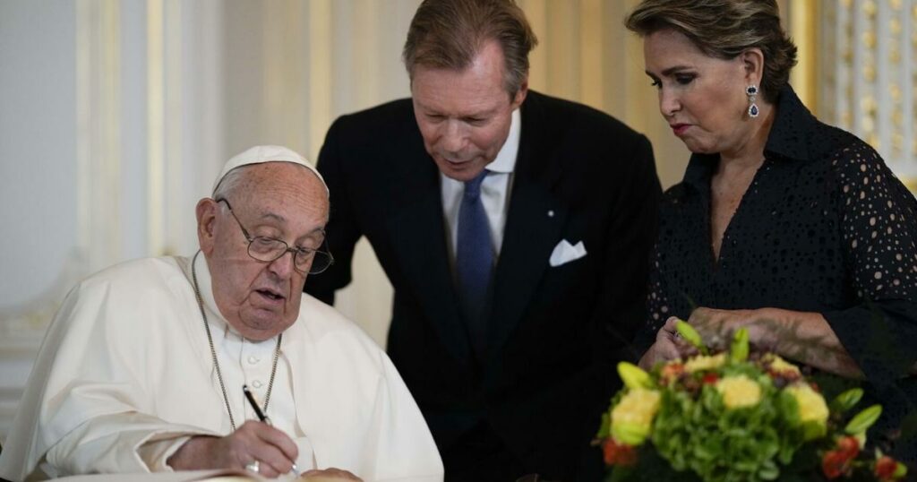 Pope Francis arrives in Luxembourg on a trip to heart of Europe to boost a dwindling flock