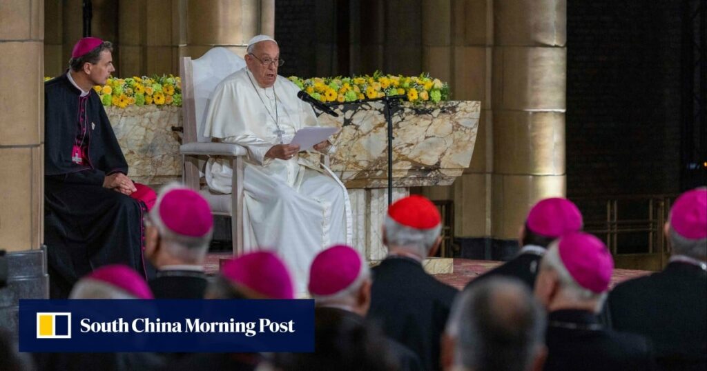 Pope Francis pledges support for victims of sexual abuse during Belgium visit