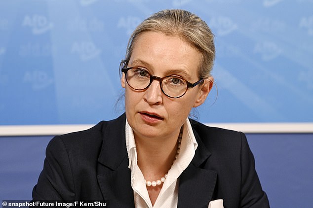 Alice Weidel at the AfD press conference on the results of the 2024 European elections in the House of the Federal Press Conference in Berlin