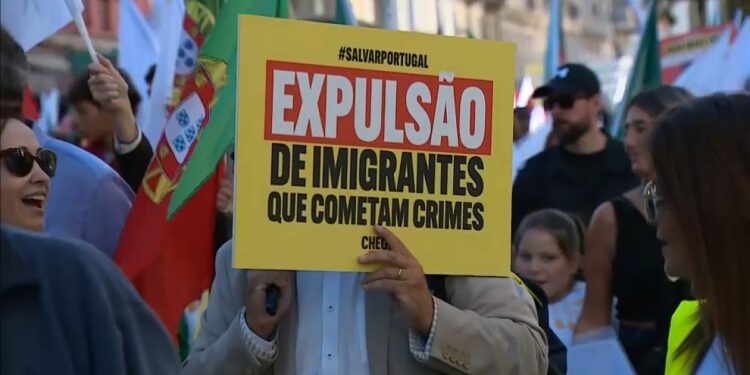 Thousands in Portugal march against immigration in rally called by far-right party