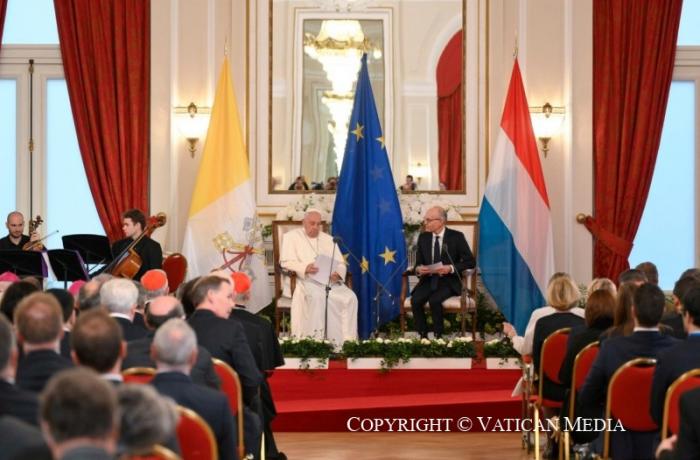 VATICAN – LUXEMBOURG Pope in Luxembourg: ‘Wealth includes responsibility'