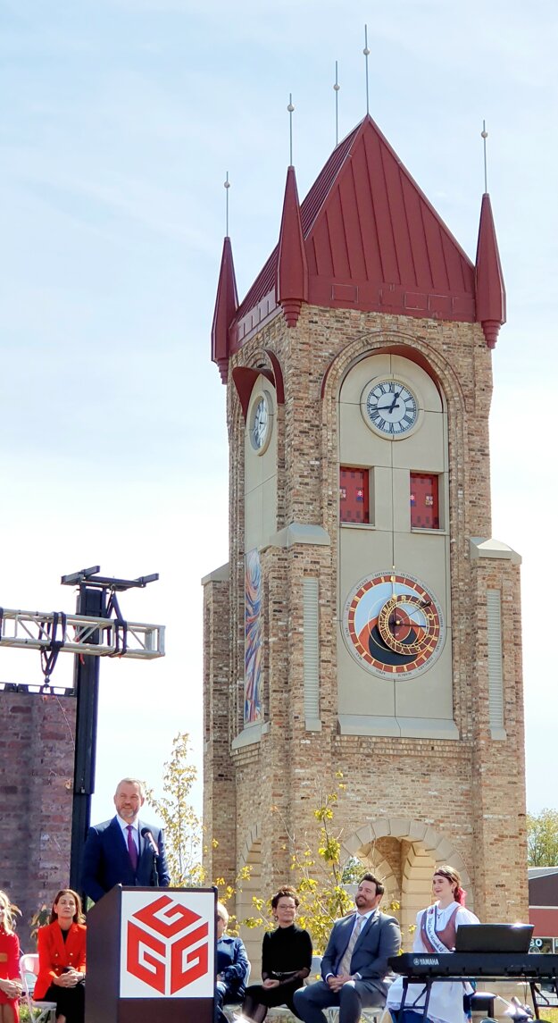 President Peter Pellegrini, together with Czech President Petr Pavel, officially launched the new Orloj on the renovated tower at the National Czech & Slovak Museum and Library in Cedar Rapids, Iowa, on September 27.