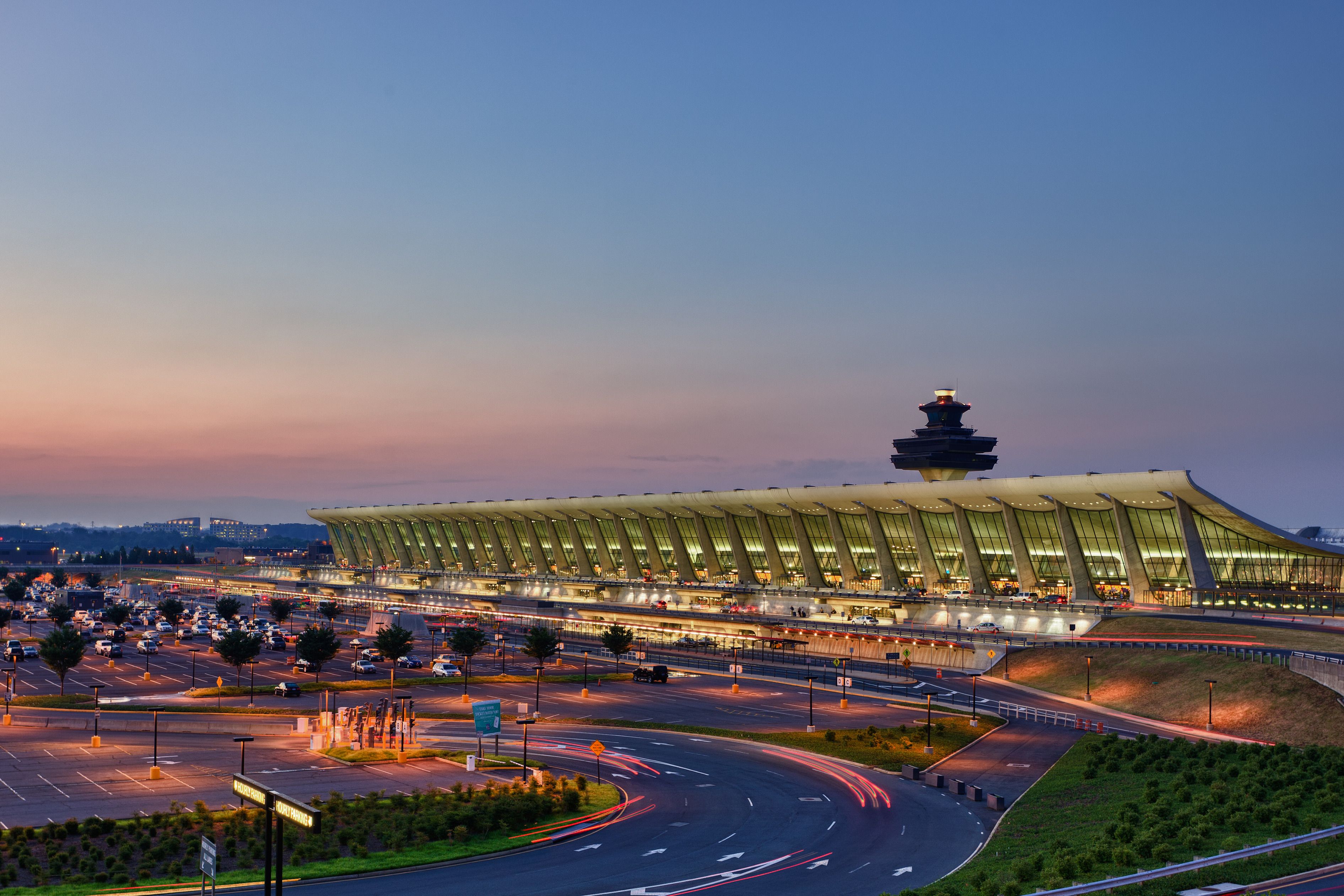 Sunset at Washington DC Dulles Airport (IAD)