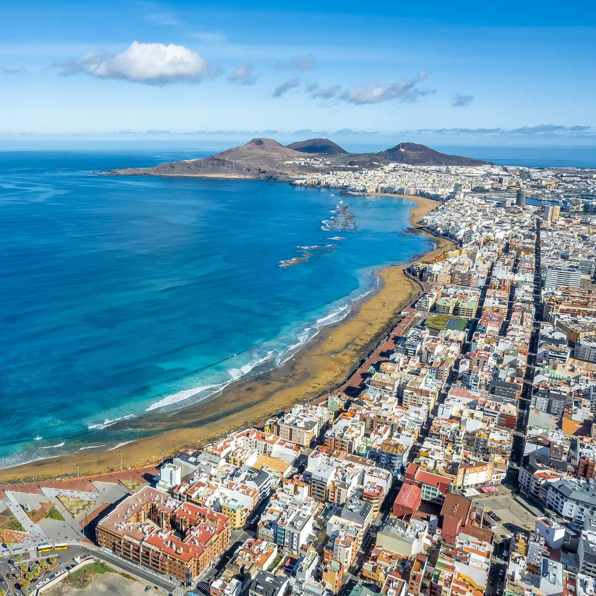 Aerial View Of The Coastal Zone Of Las Palmas De Gran Canaria, Canary Islands, Spain