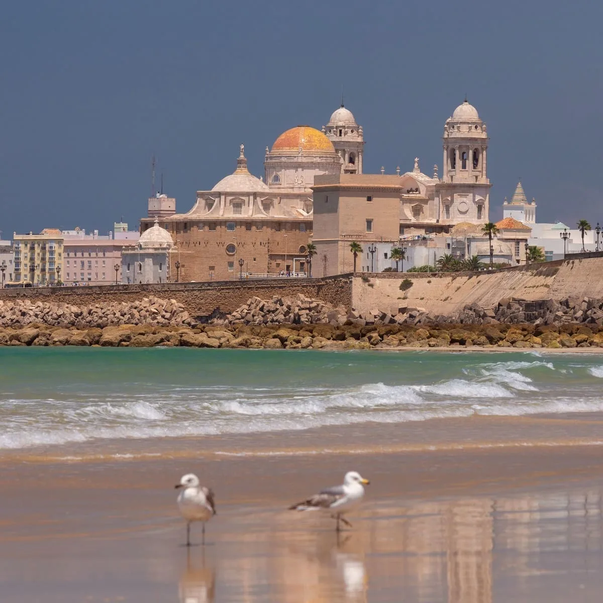 A Beach In Cadiz, Spain, Southern Europe