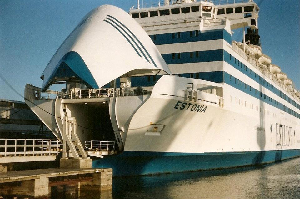 MS Estonia, with its bow visor open. Photo by Estline AB.