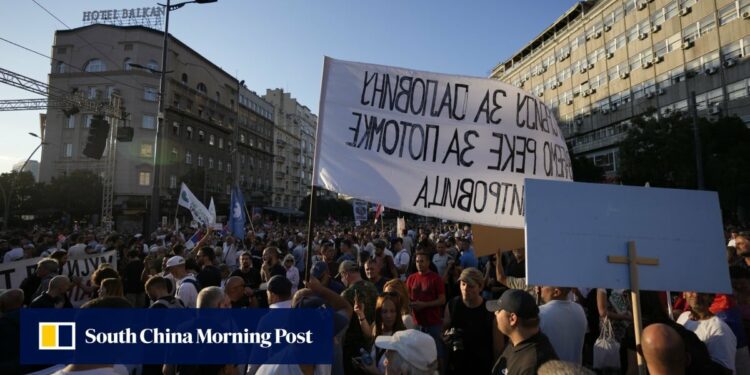 Thousands protest lithium mining in Serbia. Officials call it a coup plot