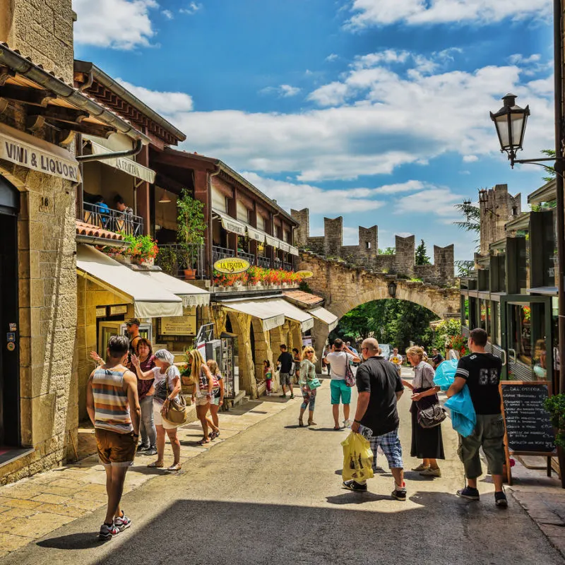 Tourists in San Marino