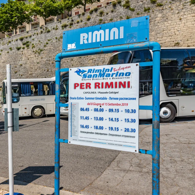 Rimini-San Marino bus schedule