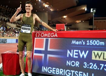 Ingebrigtsen runs European 1500m record in Monaco