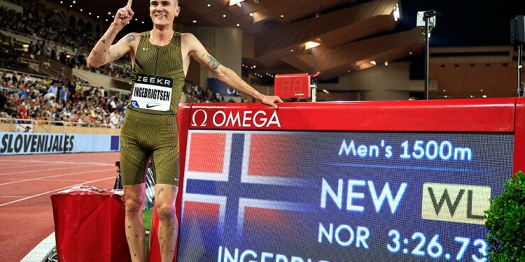 Ingebrigtsen runs European 1500m record in Monaco