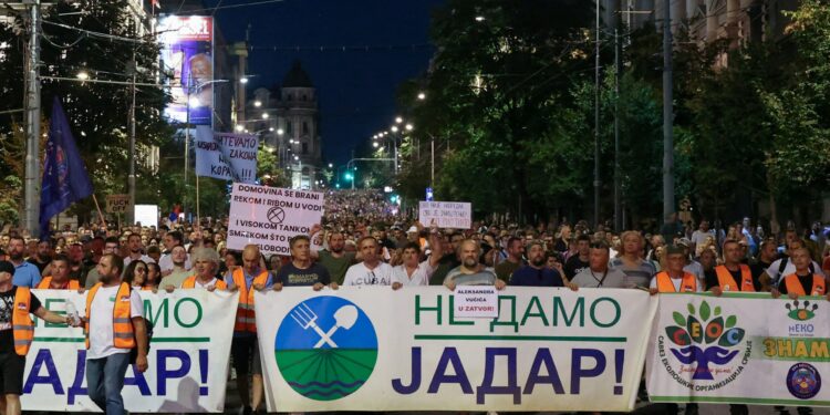 Thousands protest in Serbia’s Belgrade against lithium mining project | Protests News