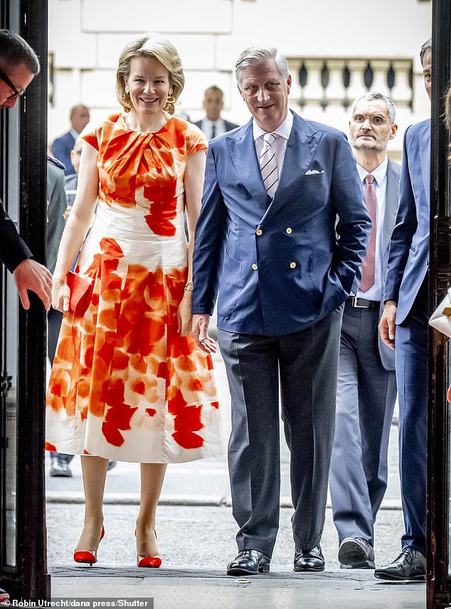 Queen Mathilde and King Philippe of Belgium stepped out to open the Lotto Belgian House in the Salons Hoche