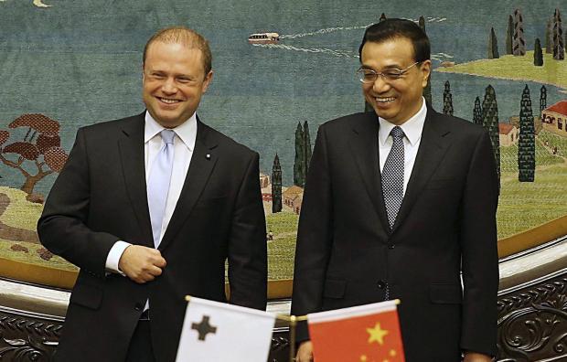 Joseph Muscat pictured during a visit to China in 2014.