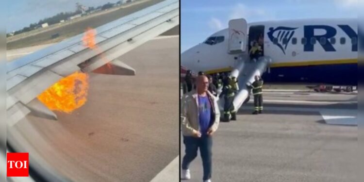 Fire on Ryanair Boeing jet in Italy was sparked from an issue with engine