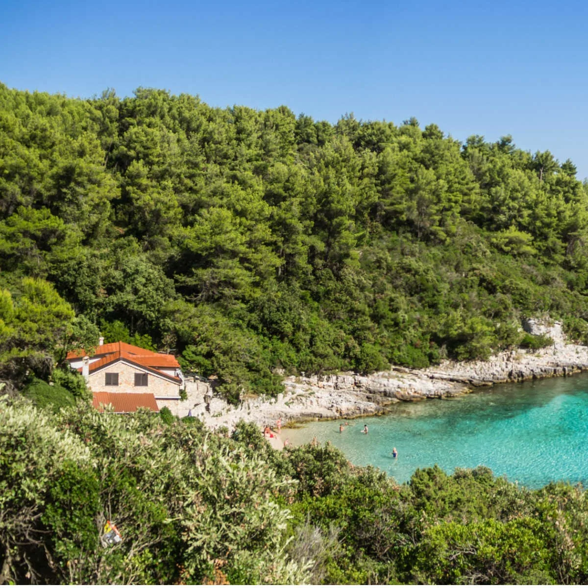 Zitna bay beach on Korcula island, Croatia