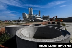 The construction site of the Paks II nuclear power plant Hungary in September 2023