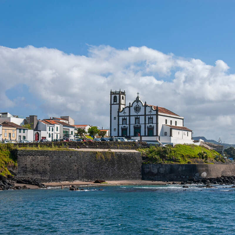 Colonial Church In Ponta Delgada, Azores, Portugal