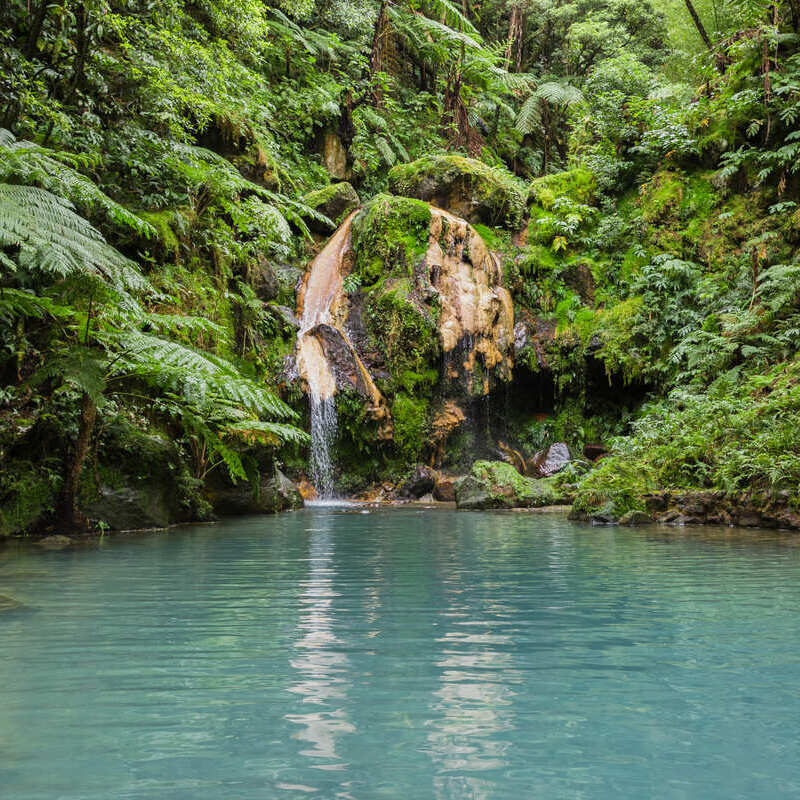 Natural Hot Spring In Sao Miguel, Azores, Portugal