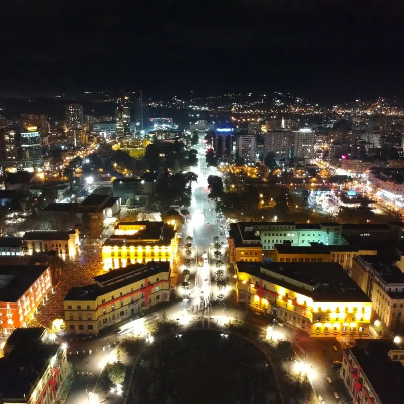 Tirana at night