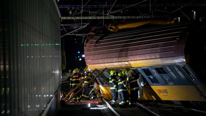 Czech train crash: At least four killed after collision in Pardubice