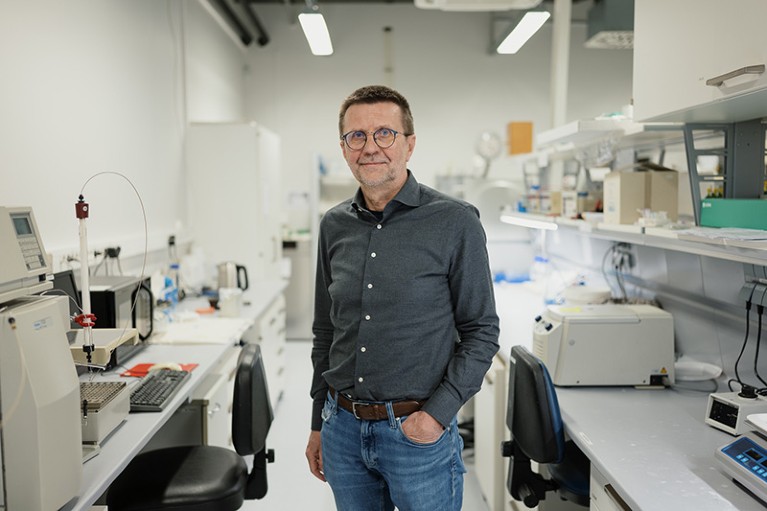 Prof. Virginijus Šikšnys in his lab.