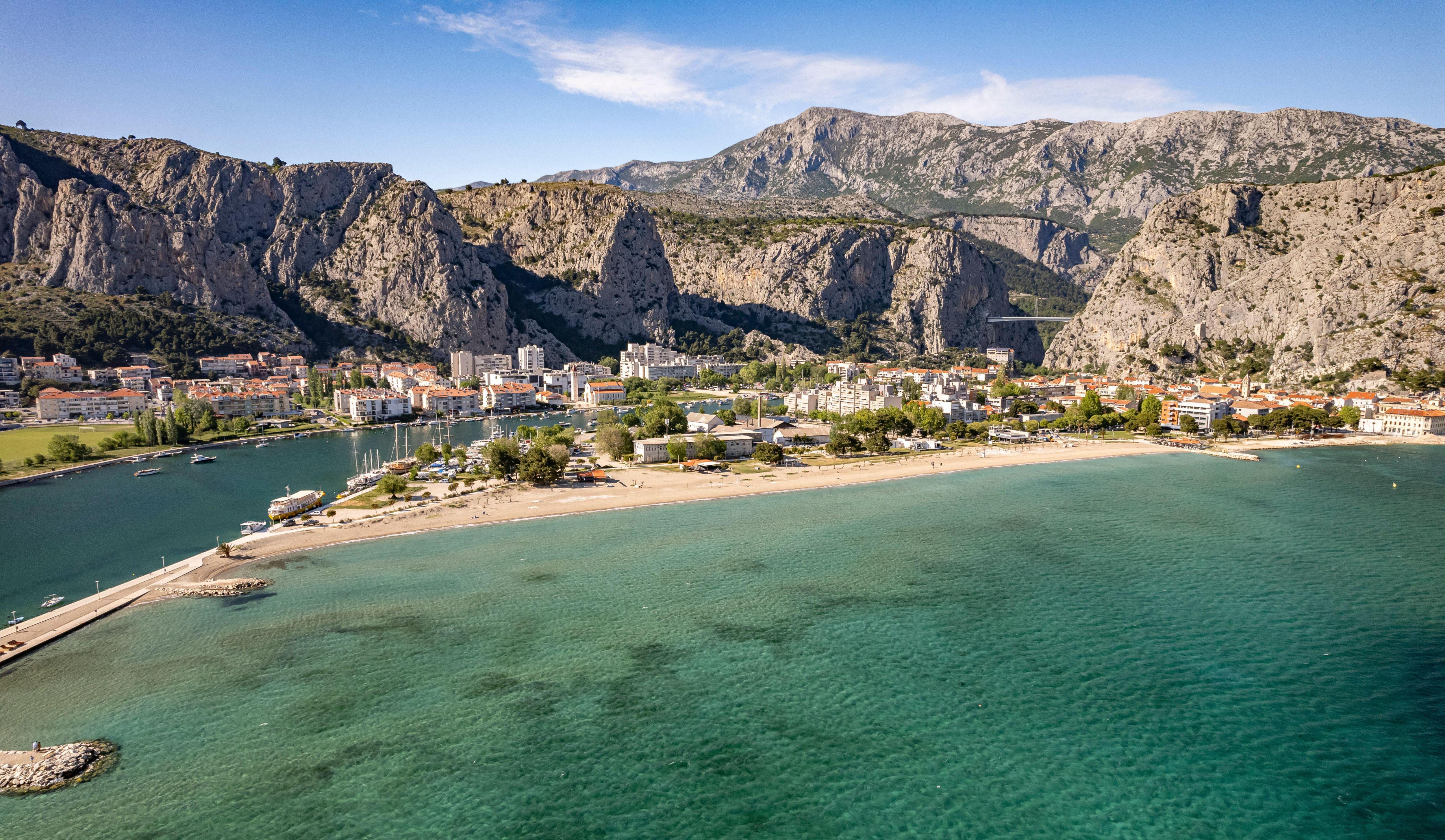 This beach is just a short walk from the old town of Omis