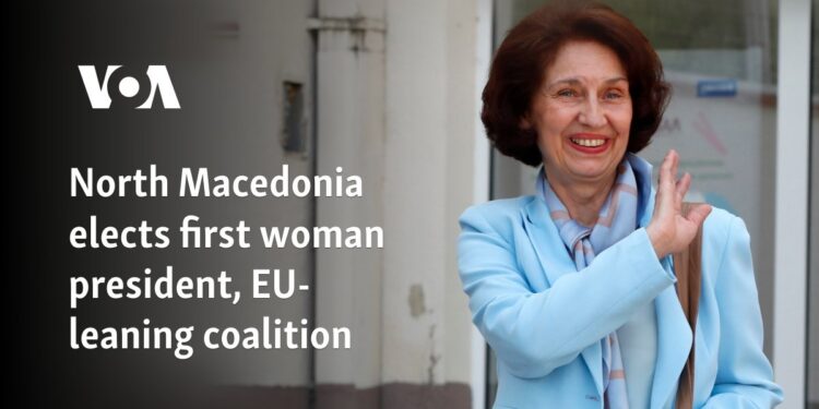 North Macedonia elects first woman president, EU-leaning coalition