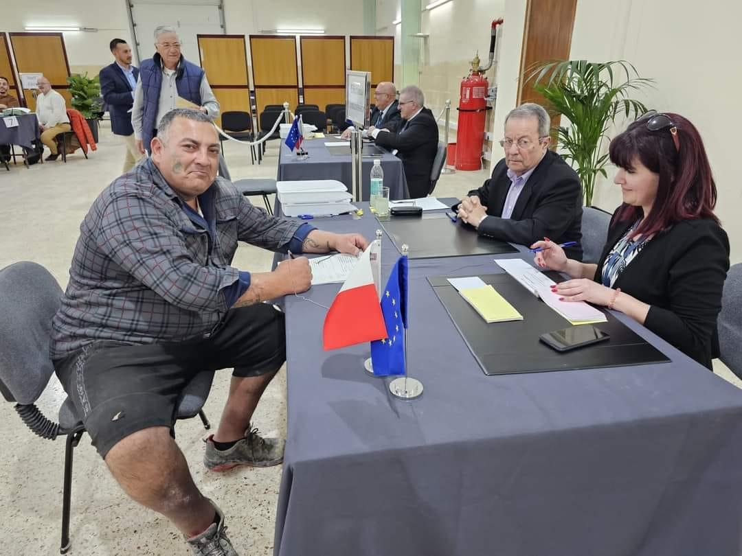 Adrian Zammit submitting his nomination earlier last week. Photo: Adrian Zammit